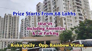 Including All 1450 Sft @ 68 Lakhs Onwards in Kukatpally Gated Community Flats For Sale in Kukatpally