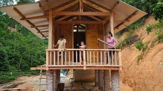 How to design simple wooden railings - Build a beautiful 2-storey wooden house - Lý Thị Nhim