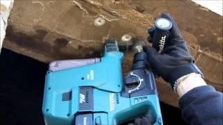 Тест системы пылеудаления Makita DX01 для аккумуляторного перфоратора Makita DHR242