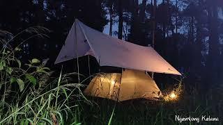 AMAZING HEAVY RAIN‼️SOLO CAMPING IN HEAVY RAIN, RAIN SOUND RELAXING - ASMR