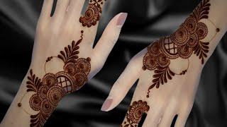 simple mehndi design Arabic style ll New Henna Designs For Back Hand ll Easy Latest Mehndi Designs