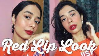 EVERYDAY QUICK EASY GLAM RED LIP LOOK |ANURIKA DAS|