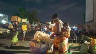 NIGHT IN AFRICA MARKET GHANA ACCRA MAKOLA