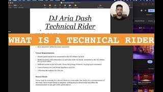 What Is A Technical Rider | How DJ Stuff Works w/ DJ Aria Dash