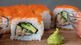 Homemade Tuna Masago Sushi Rolls | Easy and Delicious Sushi Recipe Tutorial