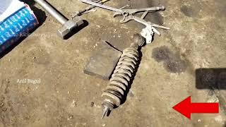 Rear shock Absorber change  Bajaj Auto Rickshaw 4Stroke l How to replace Rear shock Absorber 2stroke