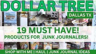 19 Must-Have Dollar Tree Items for Junk Journaling Beginners + 6 Bonus Finds | Shop with Me & Haul