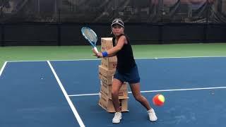 TENNIS TRAINING:   Shortening the forehand swing with Coach Dabul