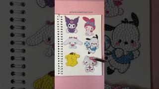 Most favorite Sanrio diamond stickers Cute #kuromi #cinnamoroll  #stickers #diamondpainting #shorts