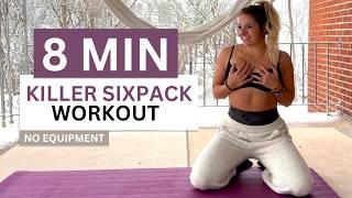 8 MIN KILLER SIXPACK - super hard ab workout / No Equipment