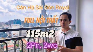 Bán Căn Hộ Sài Gòn Royal quận 4, 115m2, 2pn, 2wc, Full Nội Thất, 13,2 tỷ