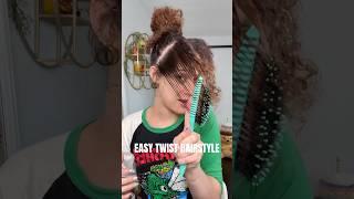 THIS HAIRSTYLE IS SOOO CUTE!! #curlyhair #hairstyletutorial #easyhairstyles