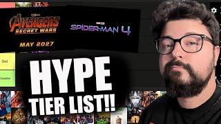 HYPE RANKING ALL COMING MARVEL, STAR WARS, AND DC! (Plus Recast TChalla!)