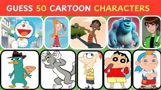 GUESS THE CARTOON CHARACTER QUIZ  | CAN YOU GUESS 50 CARTOON CHARACTERS?