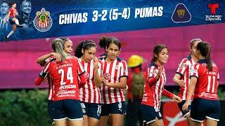 Highlights & Goals | Chivas vs. Pumas 3-2 (5-4) | Chivas Femenil | Telemundo Deportes