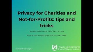 Privacy for Charities and Not-for-Profits: tips and tricks