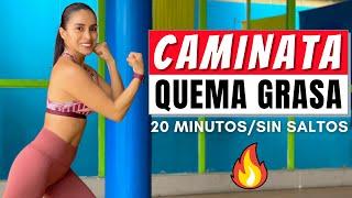 Caminata en casa quema grasa| Rutina 20 minutos SIN SALTOS