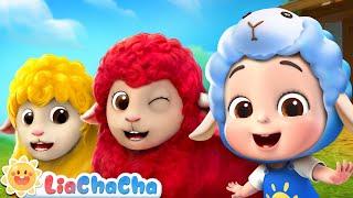 Baa Baa Colorful Sheep | Learn Colors Song | Kids Songs & Nursery Rhymes | LiaChaCha