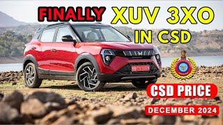 Finally Mahindra XUV 3XO in CSD | Mahindra car CSD Price December 2024 | Scorpio N, XUV 700, Bolero