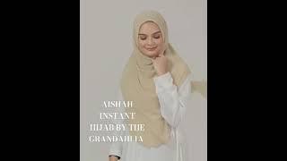  AISHAH INSTANT HIJAB BY THE GRANDAHLIA $25. Available on shopee.sg/hani_labeena