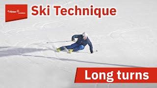 Ski Technique Demonstration | How to LONG TURN (Carving)