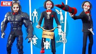 NEW Fortnite x SAW Billy Skin doin' Glitched Built-In Emotes & Funny Dances