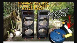 Making speaker box-D12 with two speaker and 1 compression driver