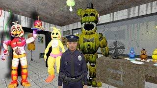 ANIMATRONICS SCARE THE SECURITY GUARD FNAF COOP Garry's Mod