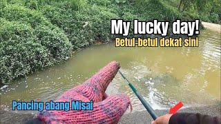 Jumpa lubuk ikan waktu air besar! Baling makan baling makan!