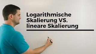 Logarithmische Skalierung vs. lineare Skalierung, Beispiel Aktienkursverlauf | Mathe by Daniel Jung