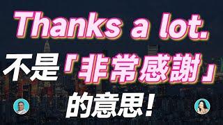 Thanks a lot.不是「非常感謝」的意思！