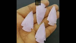 Pink Opalite Arrowhead Cabochon Gemstone, Loose Gemstone lot