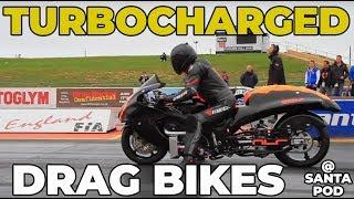 UK'S FASTEST TURBO DRAG BIKES AT SANTA POD