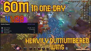 60M in one day 4v28 | Albion Outnumbered PvP | Seriously Casual | 4vX