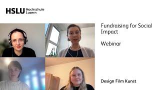 Bachelor Design Management, International: Webinar – Fundraising for Social Impact