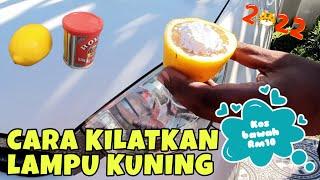 Lampu depan kereta kuning | guna lemon dan baking powder boleh hilang kekuningan? JOM TRY 2022