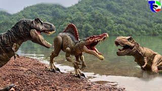 SPINOSAURUS Vs T-REX  Jurassic World Toy Movie| TCF CREATOR