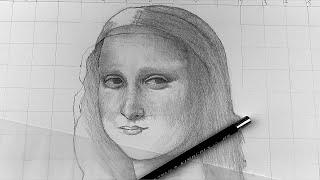 How To Draw MONA LISA: Step by Step ( with mask on)