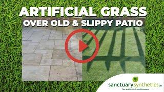 Artificial Grass over patio or decking