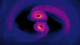 Simulation Reveals Spiraling Supermassive Black Holes