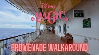 Full Promenade Deck Walkthrough | Disney Magic Cruise Ship