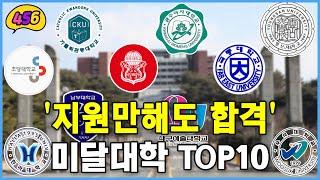 사실상 지원만해도 합격하는 미달 대학 TOP10 (+11위~50위)