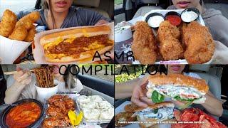 TWILIGHT ASMR EATING FAST FOOD COMPILATION (MUKBANG) *BIG BITES*