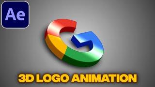 3D Logo Animation Tutorial in After Effects | No Plugins | 3D Intro Tutorial 2025