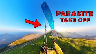 PARAKITE Windy Mountain Paragliding Take Off