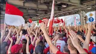 Kickers Fans Marschieren auf den Bieberer Berg am 9.9.2023