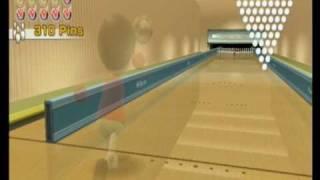 Wii Sports Bowling Wurfkraft 890 Pins Max platin