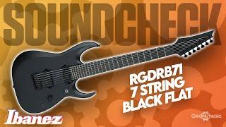 SOUNDCHECK Ibanez RGDRB71 7 String, Black Flat | Gear4music Guitars