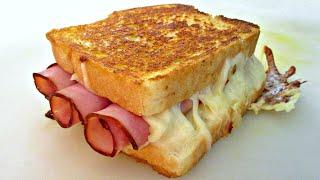 The BEST Grilled Ham & Cheese Sandwich - PoorMansGourmet