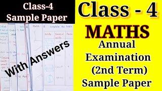 CLASS-4 Annual Examination MATHS Sample Question Paper | Class-4 2nd Term Maths Sample Paper